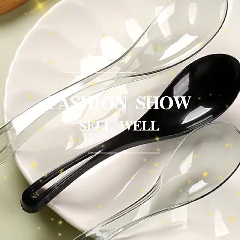 Nanbowan Disposable Transparent Plastic Spoons