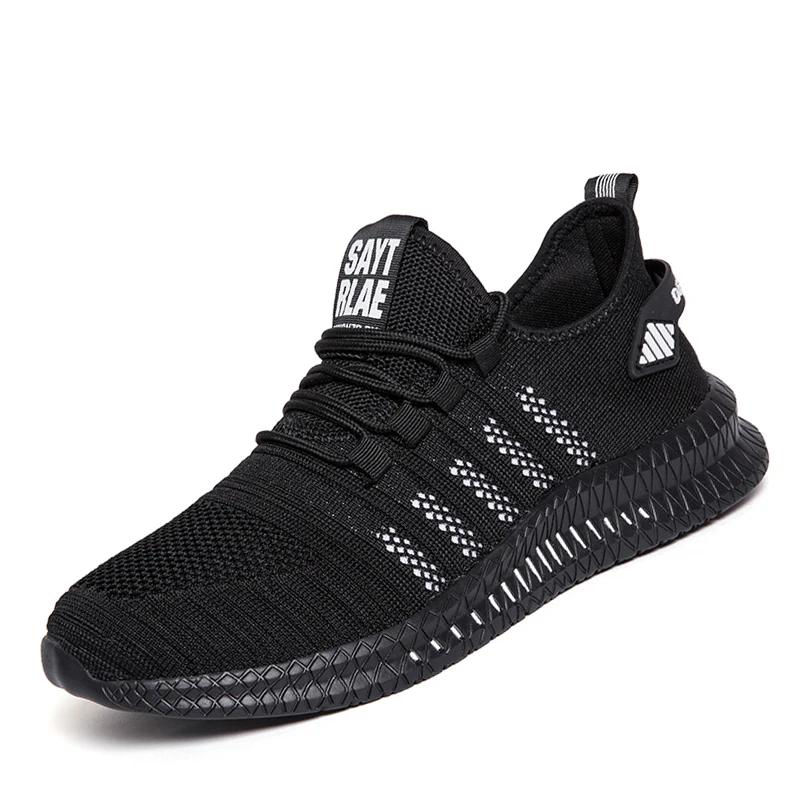 

Модная обувь Мужские кроссовки Весна Лето Повседневная обувь Дышащая сетчатая обувь для бега Мужская мода Удобная обувь для ходьбы Спортивная обувь 48 чёрный