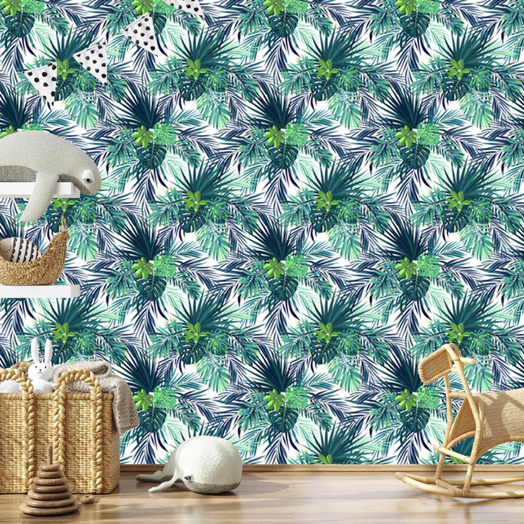 Dark Exotic Leaves Wallpaper for Living Room and Bedroom 50x1000