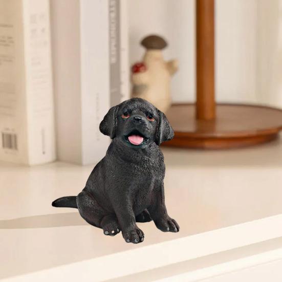 Simulated Dog Figurine PVC Puppy Model Miniature Animal Statue Sculpture Educational Toy Desktop Decoration Ornament Dog Lovers Gift