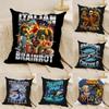 Pillow Case Cotton Linen Fabric Square Zipper Pillowcase Home Decorative Living Room I-Italian Brainrot Creative Animal Meme 4