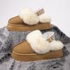 Classic Warm Plush Anti Slip Flat Bottom Shoe Womens Home Outdoor Cover Head Slippers Winter Matsuke Snow Boots