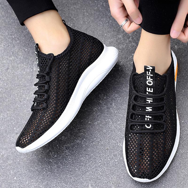 Man Mesh Shoes Increasing Shoes Invisible Inner Height-increasing Shoes Soft-soled Running Shoes Sports Breathable Casual Shoes