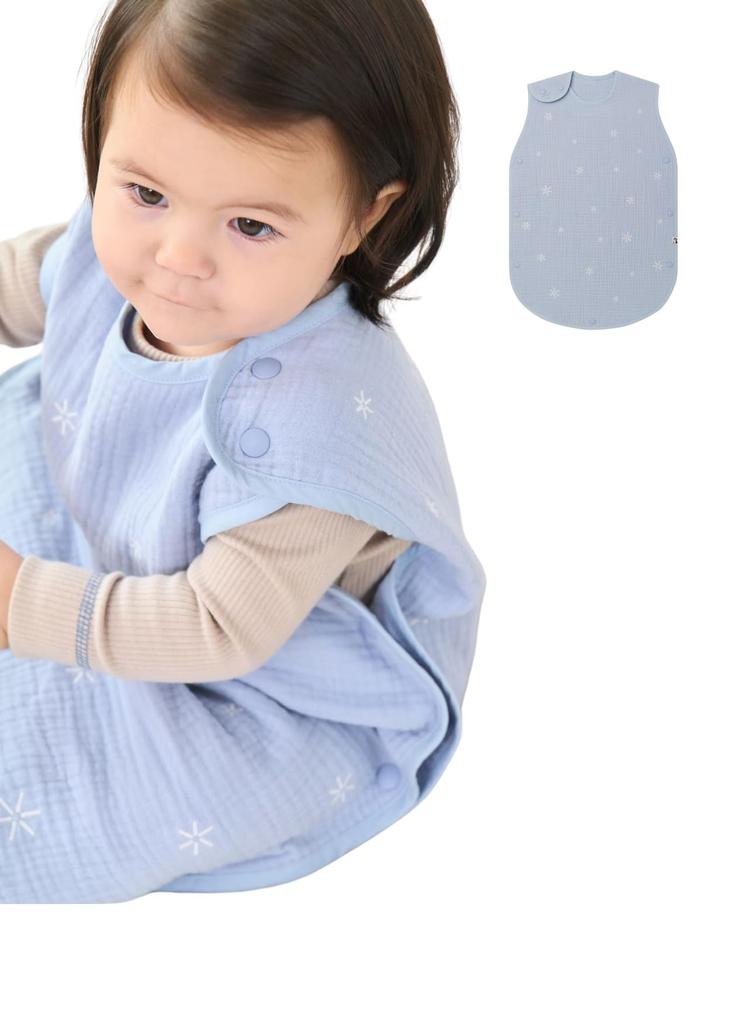 Konny Baby Wearable Embroidered For Prevents Colds While Easy to Put On and Take For Ages 0 to 5 [Konny] Sleeper, Futon, 100% Cotton, 6-ply Gauze,