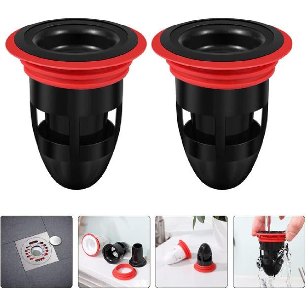 BESPORTBLE Rubber Anti- Odor Floor Drain Shower Waste Water Drainer, No Filter Deodorant Anti- Clogging Backflow Preventer Sewer Floor Drain Core for
