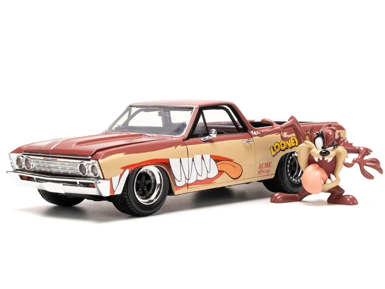 

JADA TOYS 1/24 Scale Looney Tunes Chevrolet El Camino 1967 with Tasmanian Devil Figure (35130) [Parallel Import]