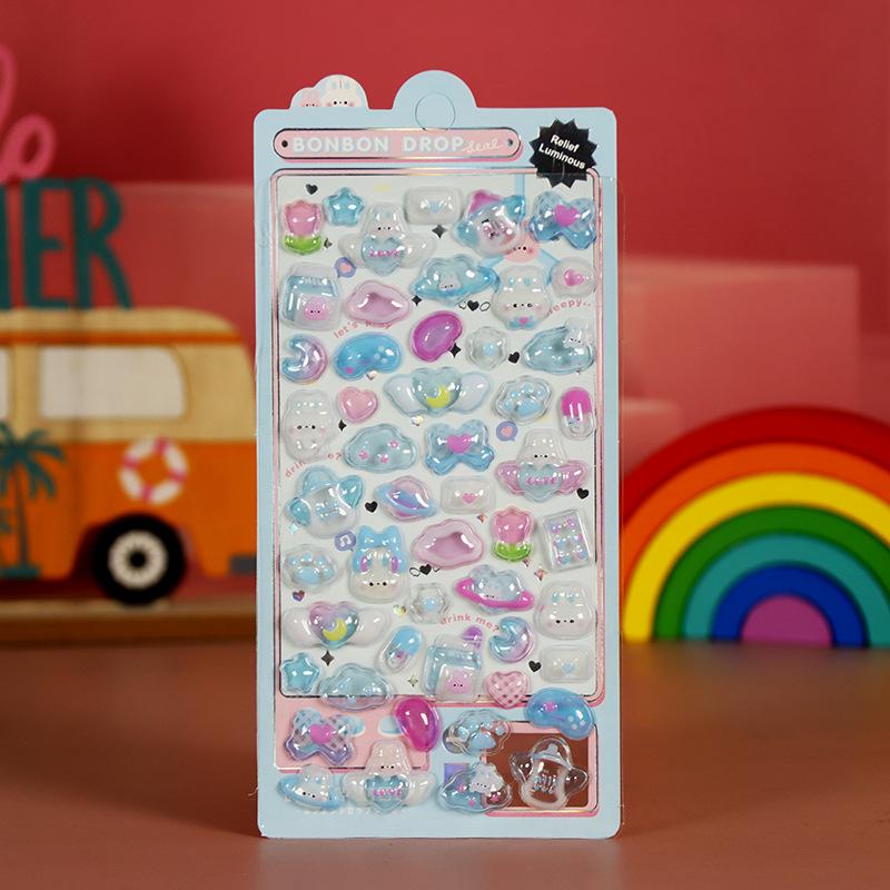 Sanrio Kuromi & My Melody 3D Animal Luminous Cartoon Stickers for Kids