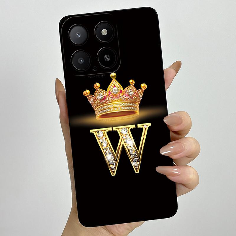 Casing For Honor X5b 2024 Phone Case Crown Letters Silicone Soft Full Protective Back Cover For HonorX5b X 5b+ Plus Coque Fundas