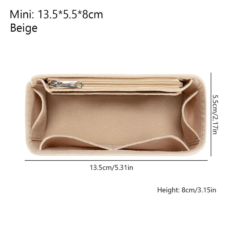 Felt Handbag Insert Bag Large Capacity Multi-Pocket Internal Bag Storage Organization Portable Purse Liner for Loewe Puzzle