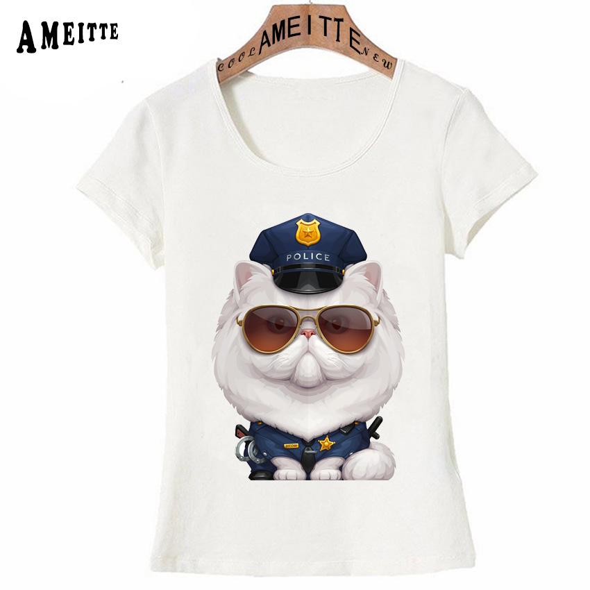 Welsh Corgi Officer Print T Shirt Summer Cute Women T Shirt Pit Bull Terrier Panda L