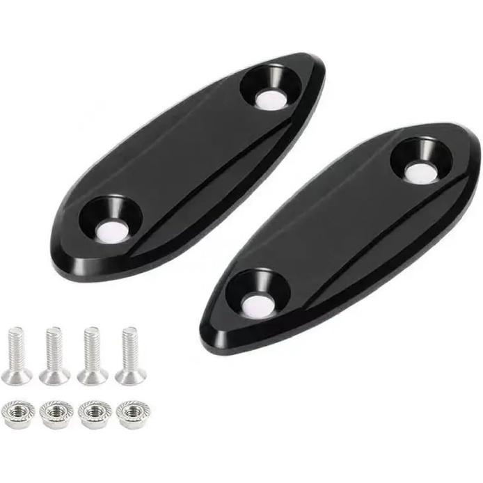 Compatible with ZX25R ZX4RR ZX6R Ninja ZX-25R ZX-4RR KRT 2020-2024 ZX-6R 636 2009-2012 Motorcycle Mirror Block Off Plates Kits(Black)