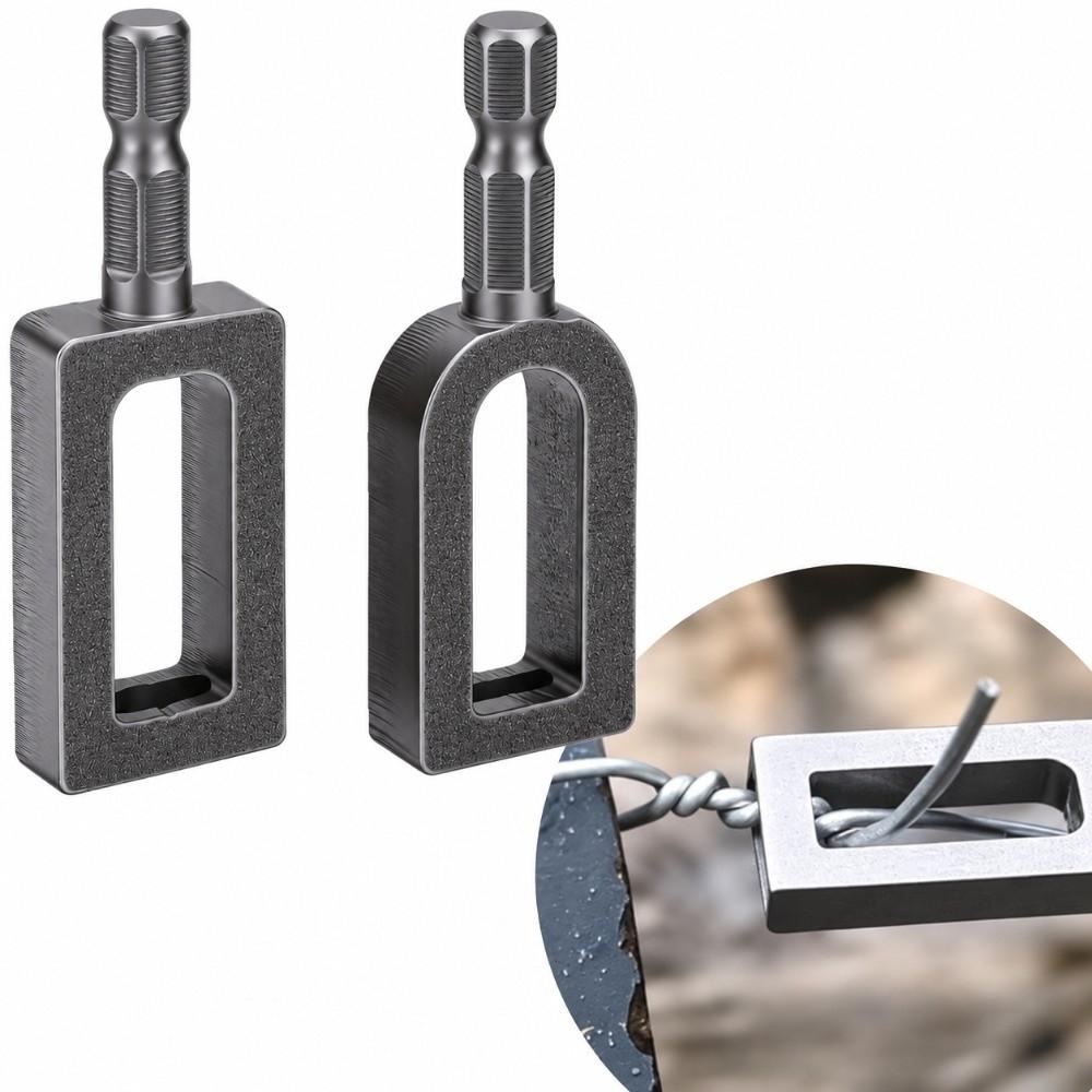 2 Set Carbon Steel Wire Twisting Tools 1/4 Inch Hex Shank Rebar Tying Twister  Fencing Projects