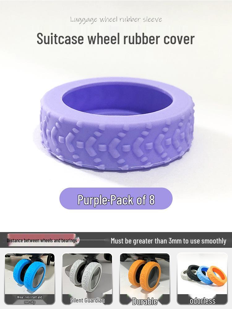 Luggage Silicone Wheel Protector Cover - Universal Replacement Accessory for Silent Suitcase Wheels