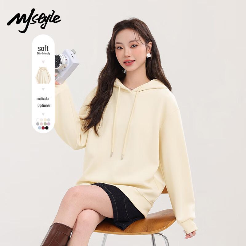 MJ STYLE Women's Milk Silk Hooded Sweatshirt