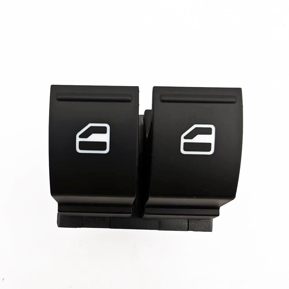 4Pins Car Window Lifter Control Switch Button 1K3959857 2K0959857A 1K3959857A For VW Eos Golf MK5 MK6 GTI Seat Ibiza (Red Light)