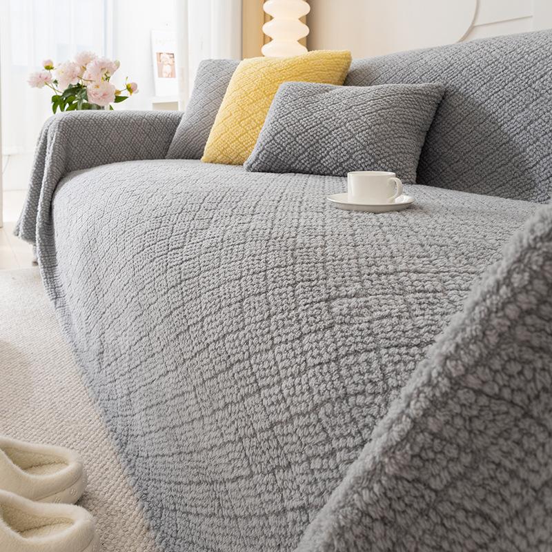 

Тканевый чехол для дивана, осенне-зимний плюшевый утолщенный цельный чехол, пыленепроницаемый универсальный чехол для дивана 180-130