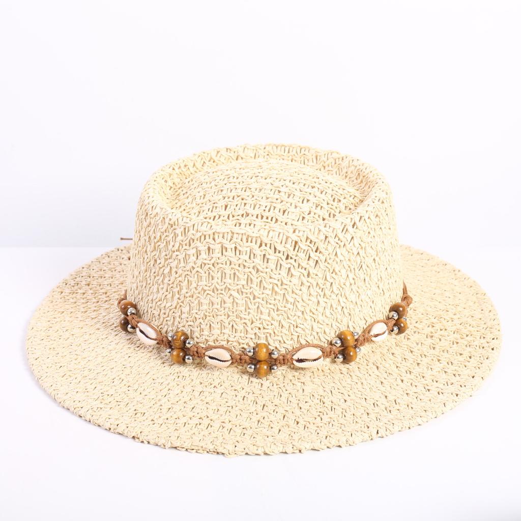 Popular fashion hollow woven concave-convex top straw hat men's and women's fashion summer sunscreen sunshade straw hat