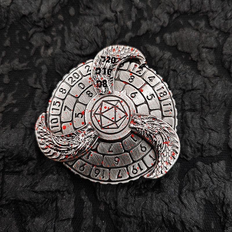 

Ручной вертушка для игральных костей Dungeons and Dragons, вертушка для игральных костей DND, игральные кости для рулетки D&D и игрушка для снятия стресса 5.8*5.8*1.4cm красный