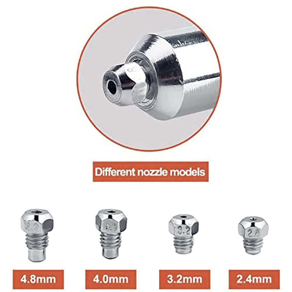 YWHWLX Riveter Rivet Nut Electric Rivet Nut Rivet Hand Riveter with Hex Tool, Gun, Gun, Tool, Wrench, 2.4mm/3.2mm/4.0mm/4.8mm (Black-02)
