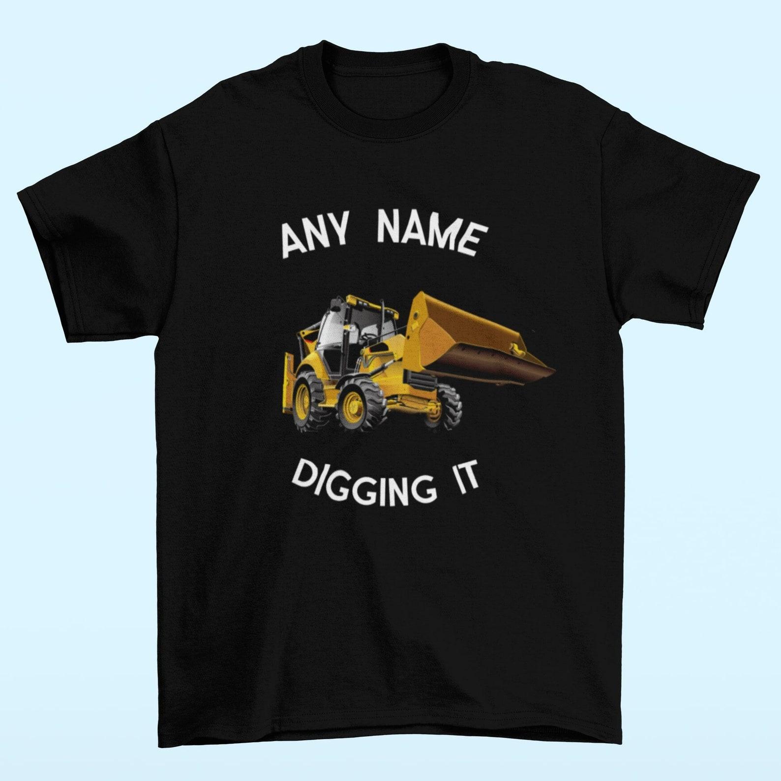 Personalized Boys Digger T-Shirt: Custom Dump Truck Graphic S