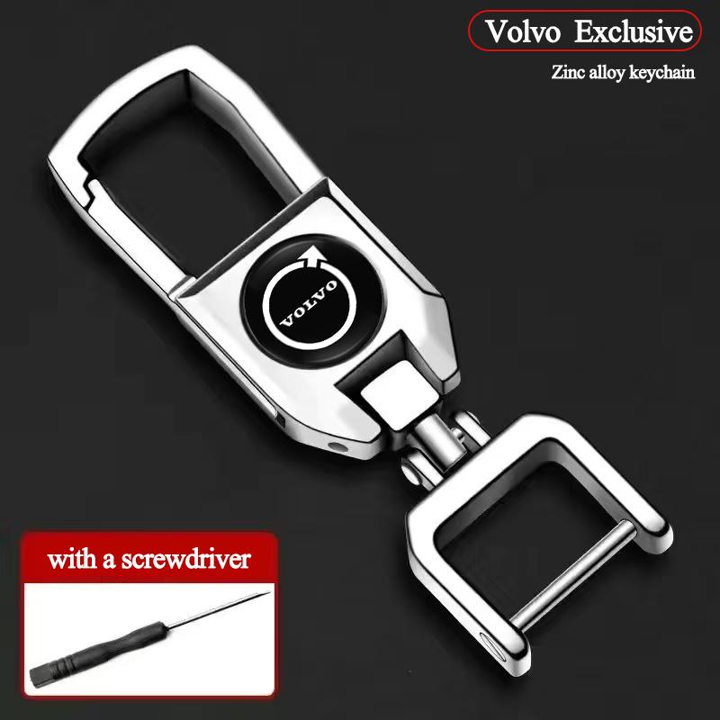

For Volvo XC60 XC90 V40 V60 S60 V50 V90 S80 C40 XC40 V70 XC70 C30 EX90 Metal Car Logo Key Chain Keyring Auto Interior Accessorie