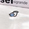 Niche Design Dark Personality Moonstone Open Ring Gemstone Light Luxury High Sense Cold Wind Index Finger Ring