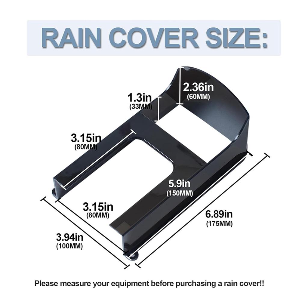 ABBP-2X Black Plastic Doorbell Rain Cover For Ring Models Doorbell Waterproof Protector Shield Video Doorbells