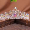 Luxurious Rhinestone Updo Crown Headwear for European and American Brides Wedding Banquet Ball International Station Hair Accessories