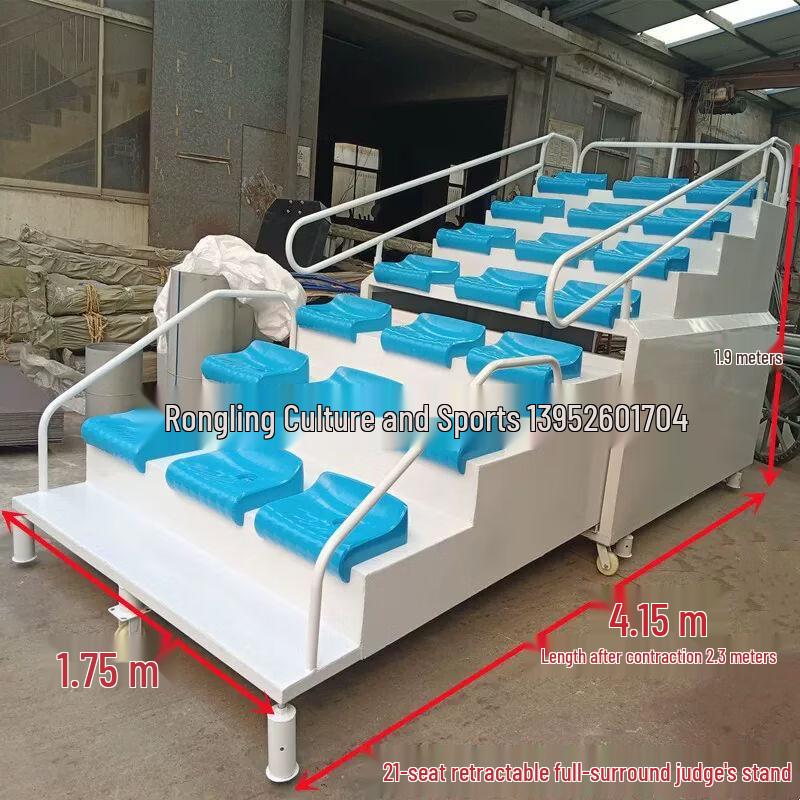 

Retractable 18-Seat Athletics Grandstand with Finish Line Stand