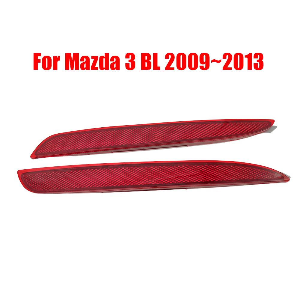 Car Rear Bumper Reflector Left + Right Lighting Parts Red Replacement 3 BL ABS Plastic Accessories Car Decorate