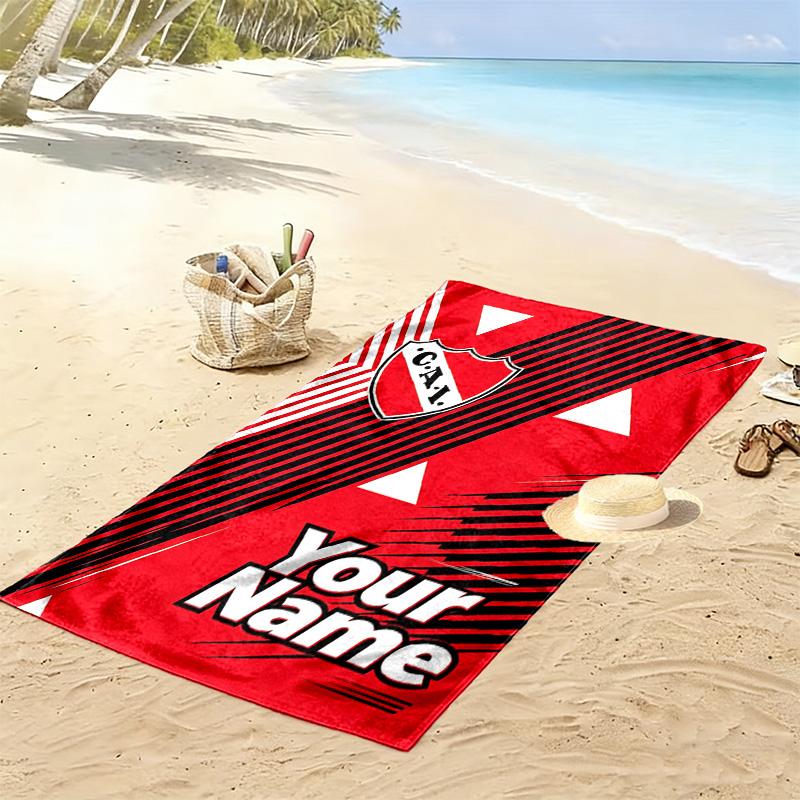Name Custom CA Independiente Print Beach Towel, Large Soft Quick Dry Towel for Beach Camping Swimming