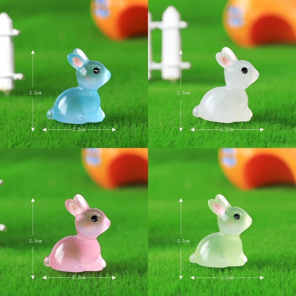 Charming Night Light Bunny Resin Sculpture For Kids Room And Gardens Fairy