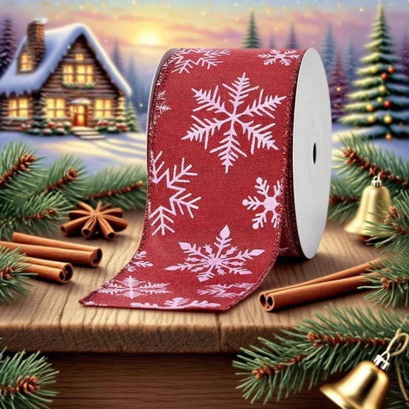 Christmas gift wrapping ribbon, DIY handmade satin bow tie ribbon,perfect for flower garlands, banners,Christmas,Thanksgiving