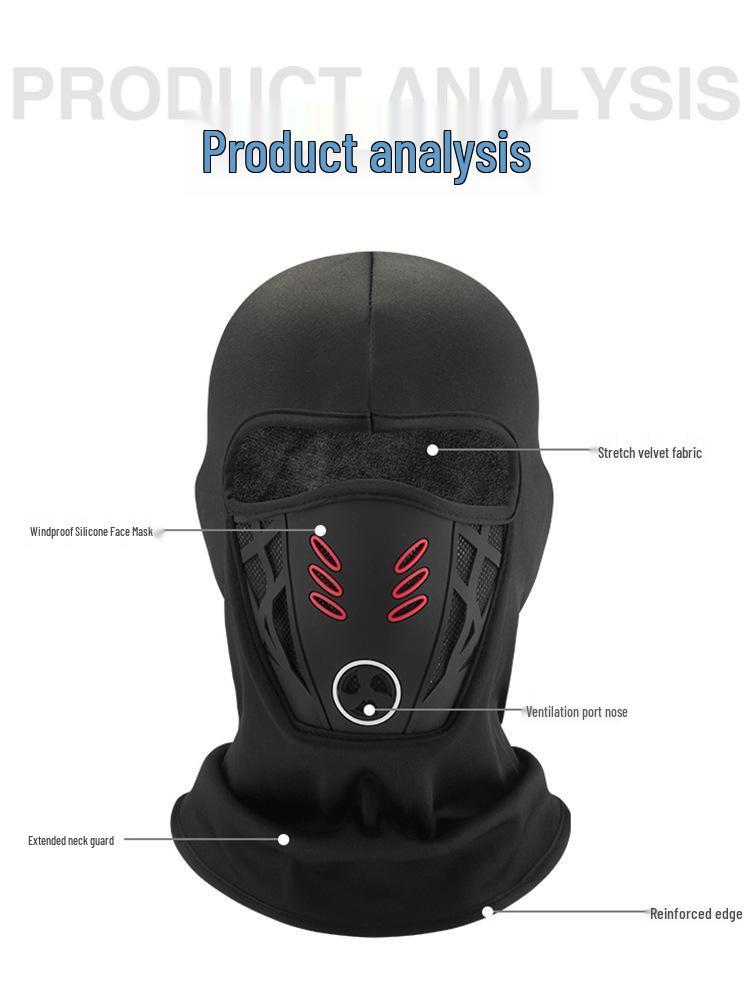 Men’s Windproof Winter Mask for Outdoor Cycling & Skiing - Cold Protection Helmet Hat