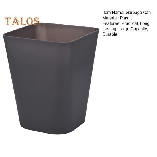 Small Waste Basket Trash Can Large Capacity Solid Color Easy To Clean Indoor Outdoor Plastic Garbage Bin