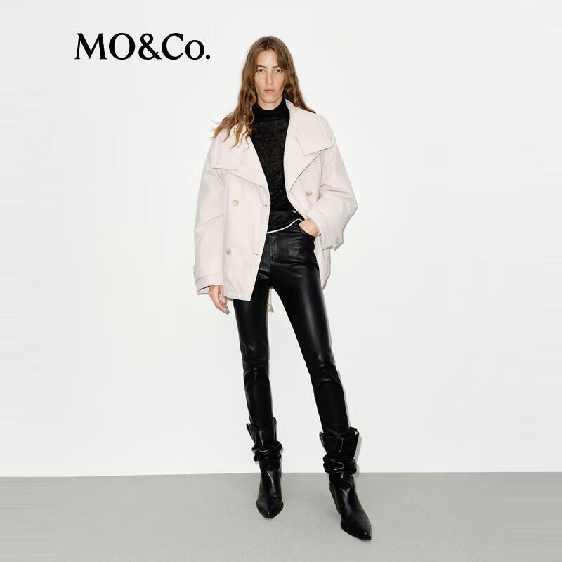 

MO&Co. 2024 Winter Windproof Waterproof 90% Duck Down Jacket with Belt XS 155