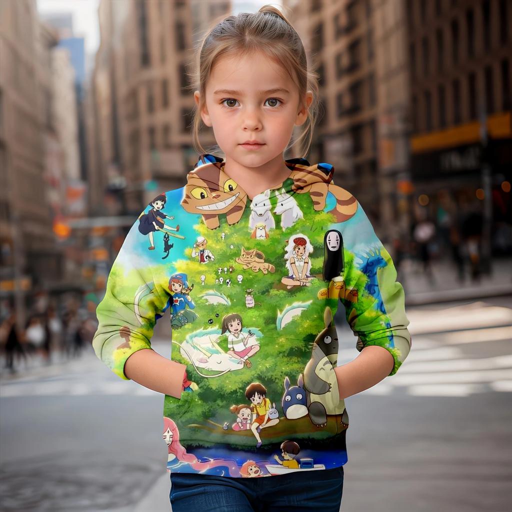 Girls Fashion Clothes 8 Years Kids Boutique Cute Children Girl Children's Clothing Autumn 3d Printed Chinchilla Hoodies Hoodie