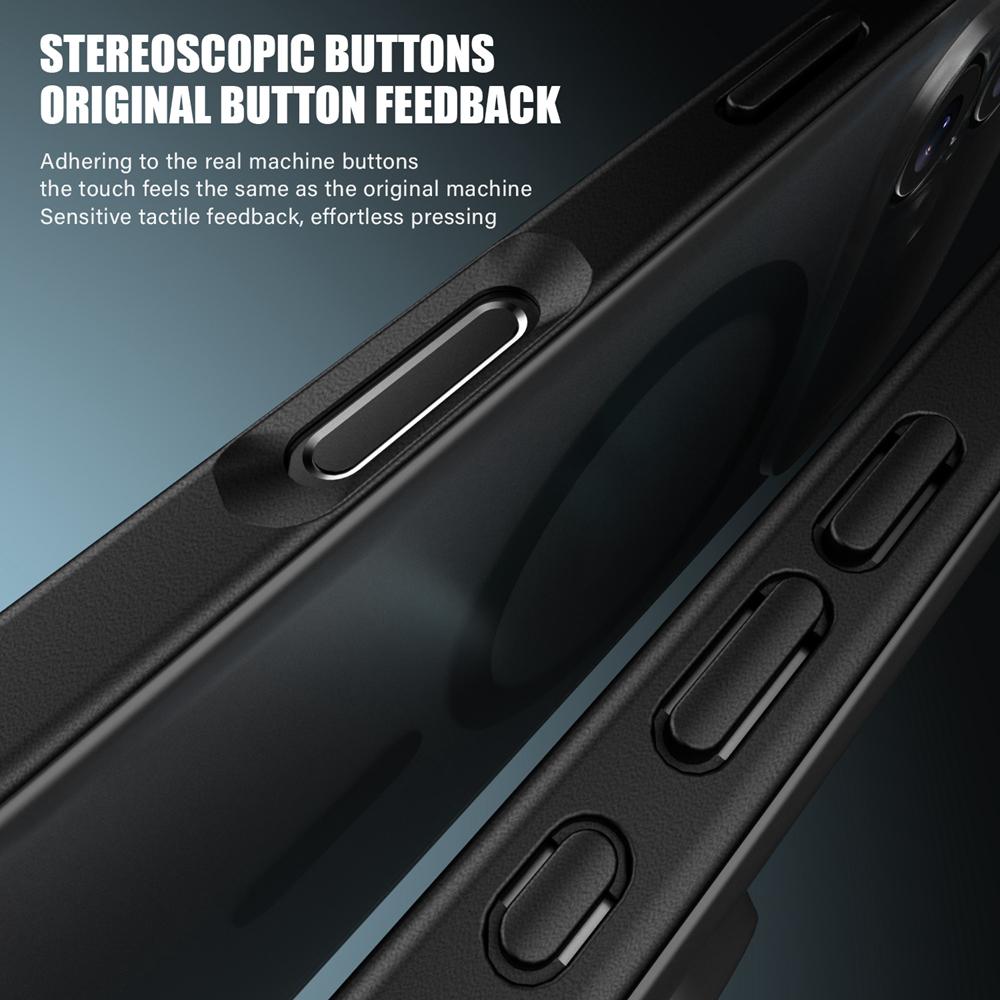 KEYSION Matte Case for MagSafe for iPhone 17 Silicone+PC Translucent Wireless Charging Shockproof Phone Back Cover for iPhone 17