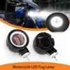 Halo Angel Eye LED Spot Light Motorcycle Headlight Driving Fog Lamps Universal