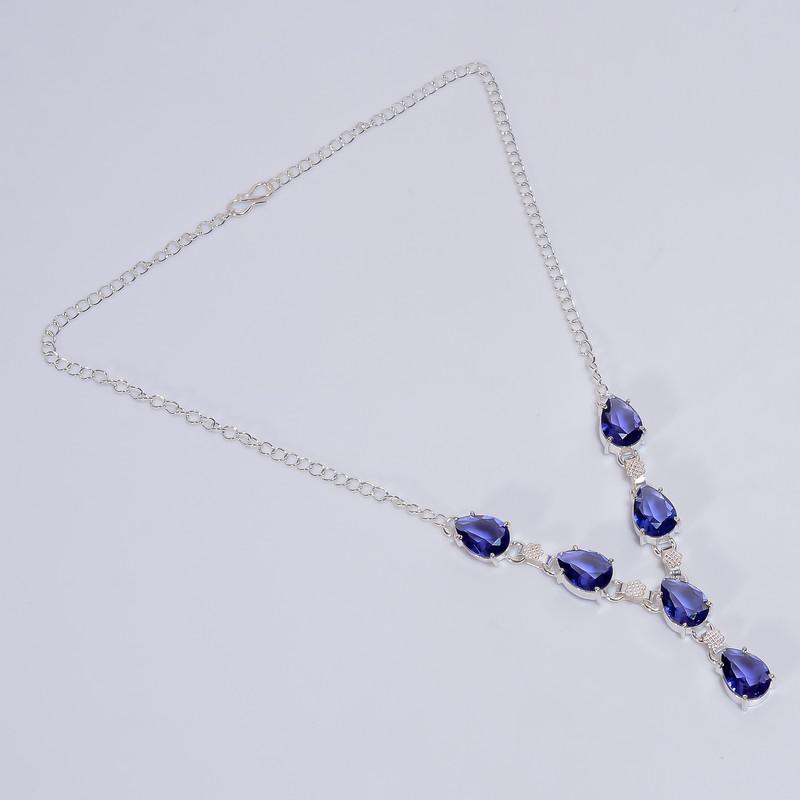 

Sterling Silver Plate Necklace for Him or Her with Modern Look 7-8
