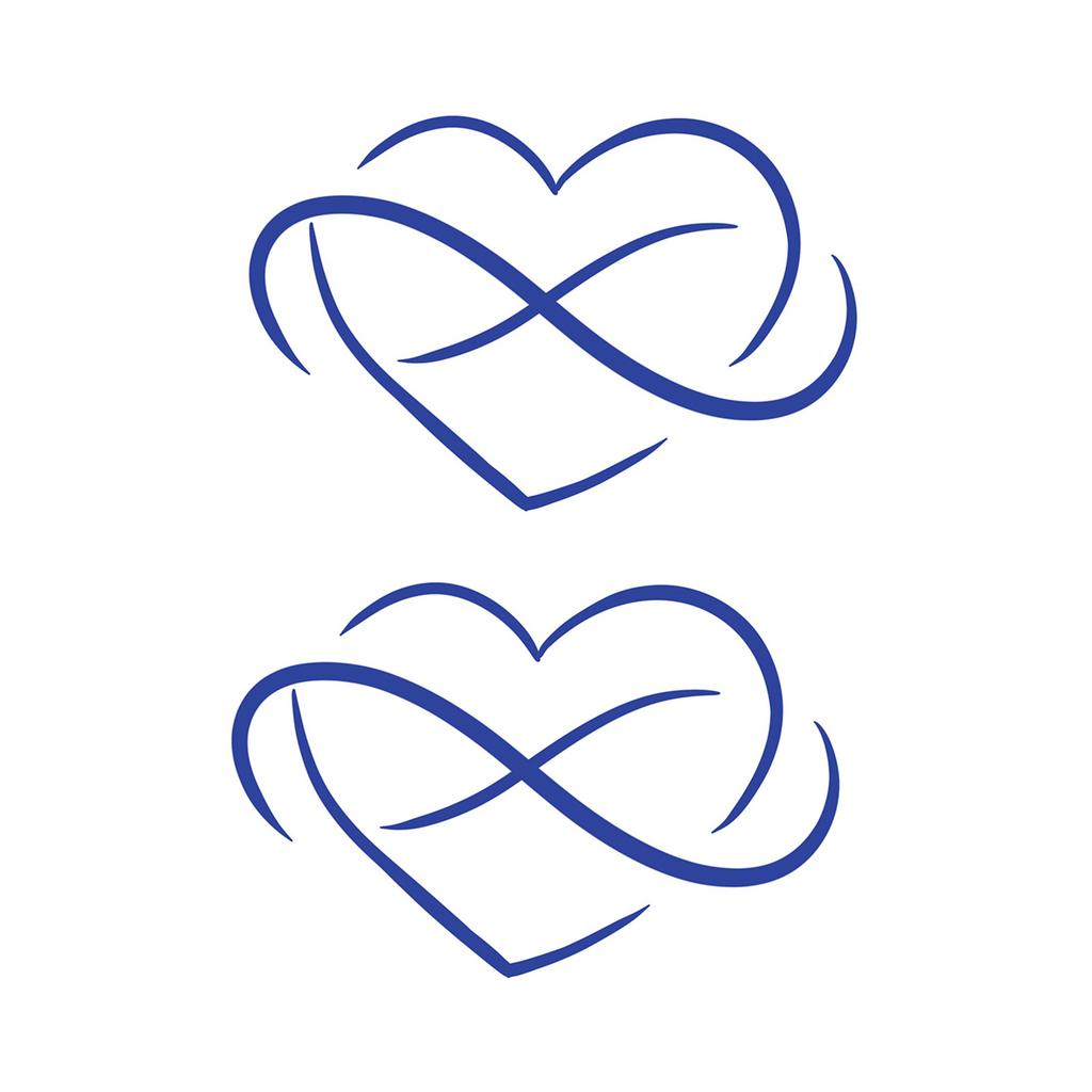 Ins Simple Love Flower Butterfly Swallow Mobius Ring Infinite Loop Wrist Tattoo Sticker