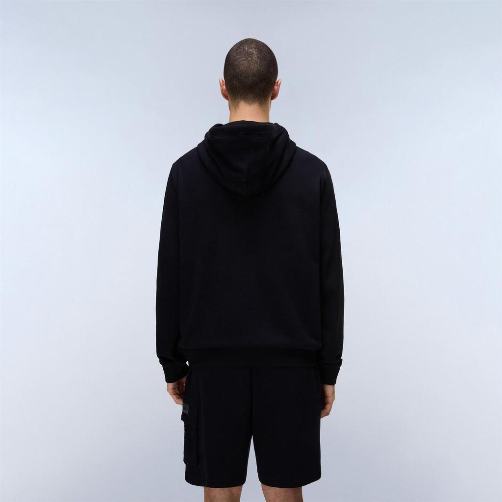 Napapijri Mens Box Logo Cotton Loose Fit Hoodie