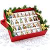 2D Flat Acrylic Mystery Box 24pcs Pendant With Airplane Box Funny Christmas Countdown Calendar