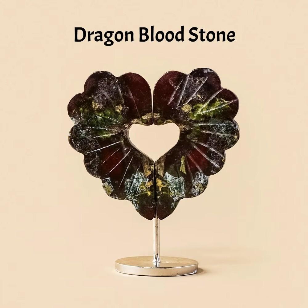 Amethyst Love Wings Sculpture Heart-shaped Crystal Raw Stone Home Desktop Ornament