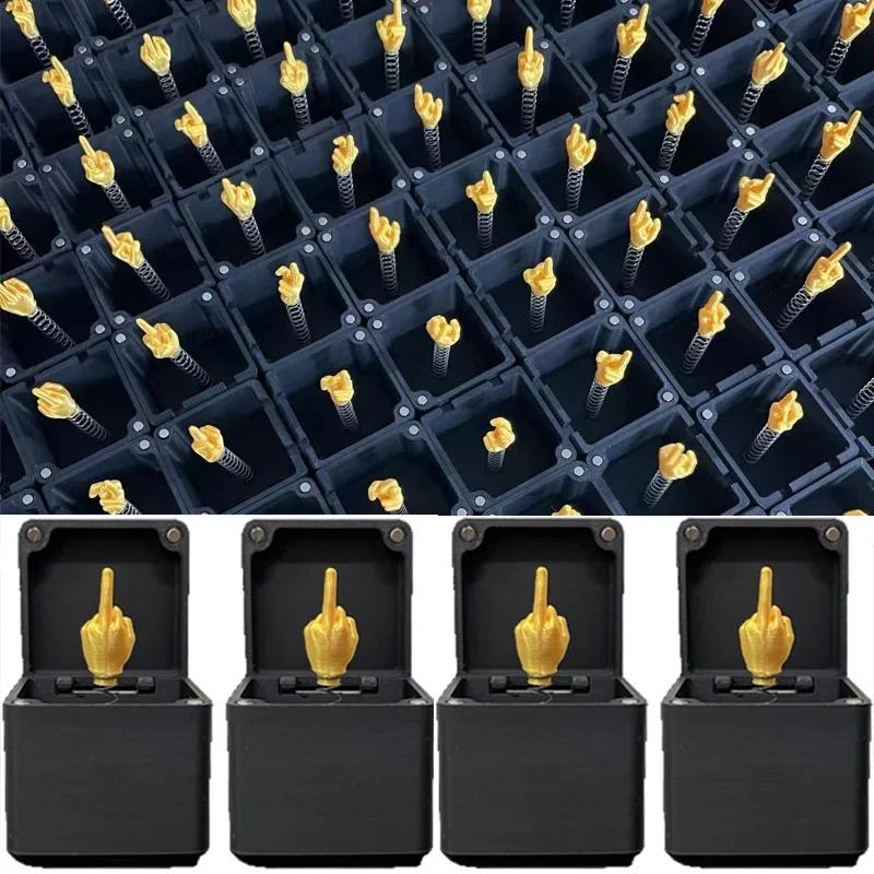 Interesting Prank Gift Middle Finger In Box Box Funny* Creative Gifts Office& Desk Decoration% Home Decoration Gifts. For Guests