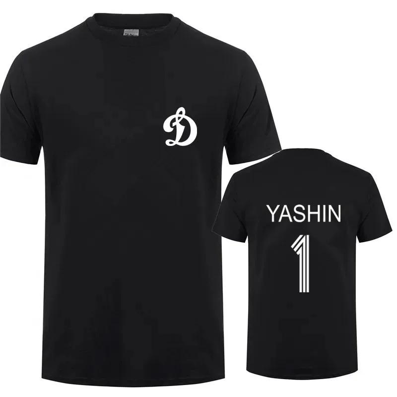 Neue Mode Lev Yashin T-Shirts Tops Herren Kurzarm Baumwolle Mann DYNAMO MOSCOW T-Shirt Sommer T-Shirt Mode Rundhals Herren Tops