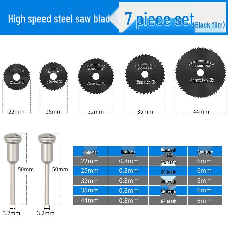 High-Speed Steel Circular Saw Blade Set for Electric Grinders and Drills