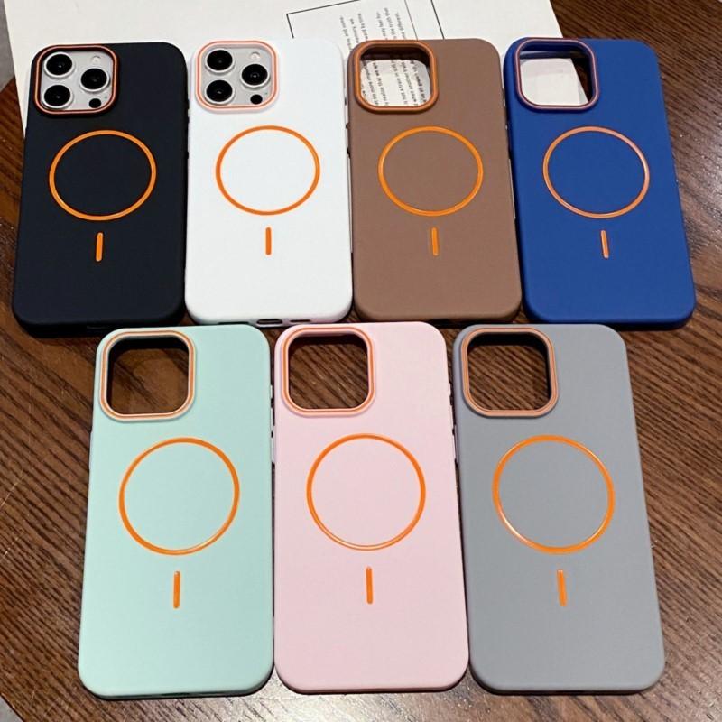 Luxury Matte Soft Silicone For Magsafe Magnetic Case for iPhone 16 16E 15 14 13 12 Pro Max 11 Hit Color Shockproof Bumper Cover