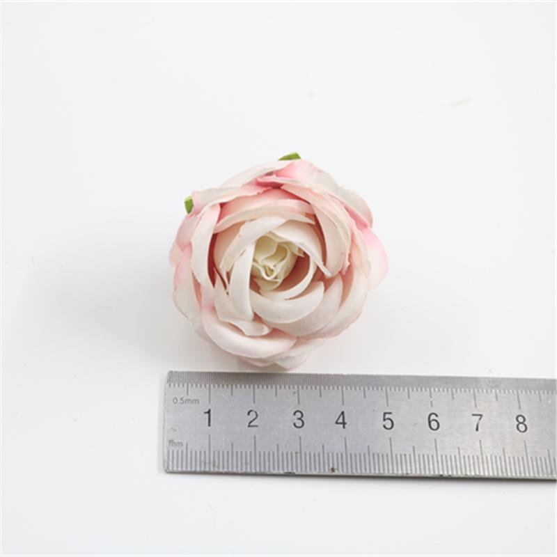 Retro Rolled Edge Silk Rose Flower, Artificial DIY Material for Gift Box, Decoration, and Wedding Arrangement