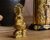 Petite statue bouddhiste dorée par Keishu Divinité protectrice du zodiaque chinois pour les années du Dragon et Bosatsu en Bronze de Takaoka 7,4 cm (Plaqué 24 carats)